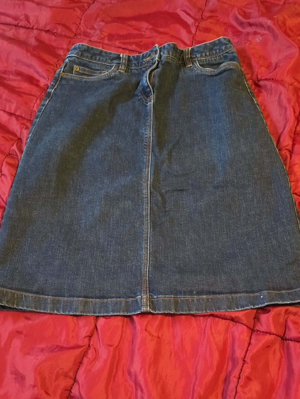 Boden Denim Midi Skirt